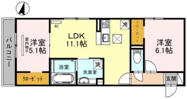 鈴蘭台西口駅 徒歩20分 2階の物件間取画像